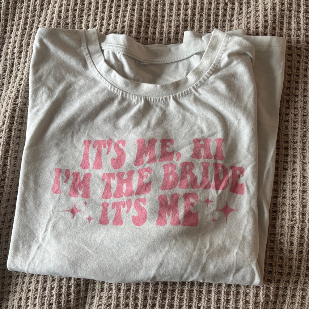 Pink and White Bride T-Shirt